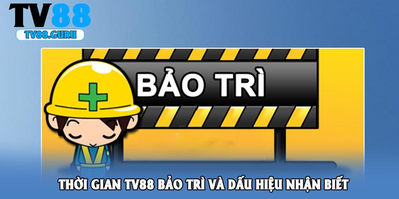 Thời gian Tv88 bảo trì và dấu hiệu nhận biết
